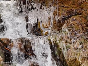 ice and water in spring