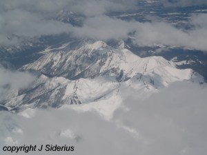 Flying over the Rocky Mountains